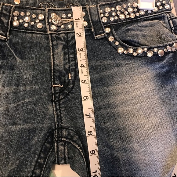 Miss Me Jeweled Flap Pocket Skinny Jeans Woman’s Size 27 - Picture 11 of 12